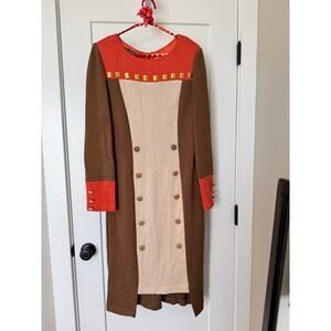 Vintage Donna Vinci Knits Colorblock Midi Dress – Size 10